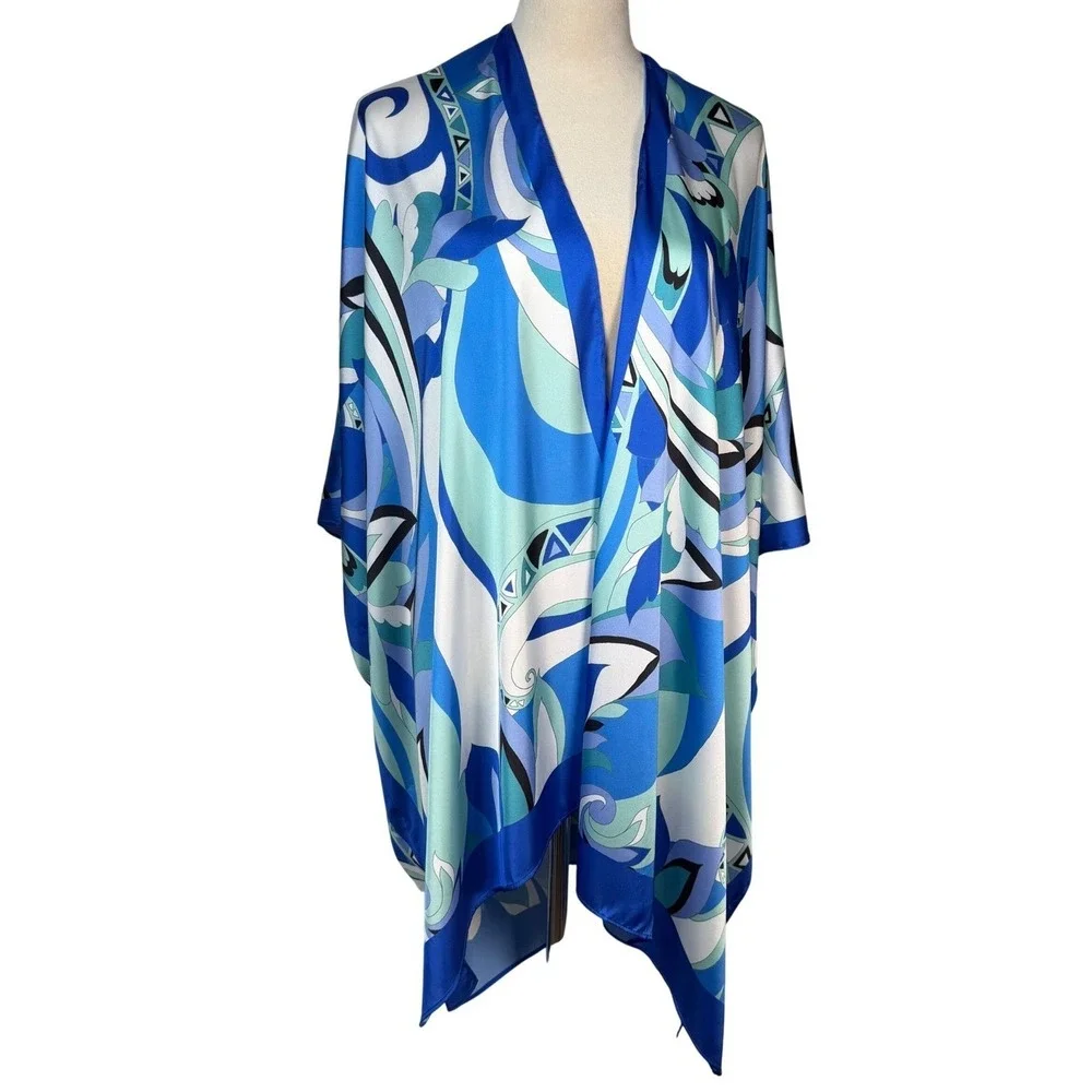 Jean-Pierre Klifa Paris Principe Kimono‎ Wrap NWT UPF 50+ Resortwear Coverup OS